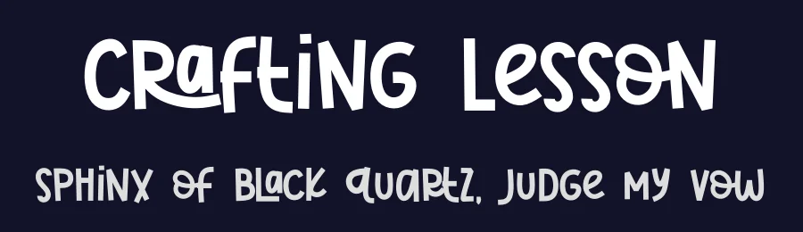 Crafting Lesson by Joe Letter — Display Font — thumbnail 2