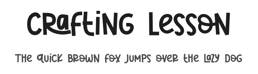Crafting Lesson by Joe Letter — Display Font