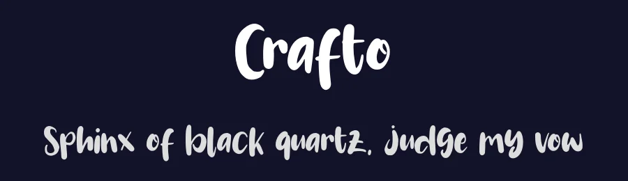Crafto by Suzuran — Script Handwritten Font — thumbnail 2