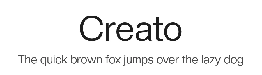Creato — Sans Serif Font
