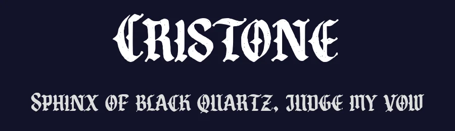 Cristone by Bangkit tri Setiadi — Display Font — thumbnail 2