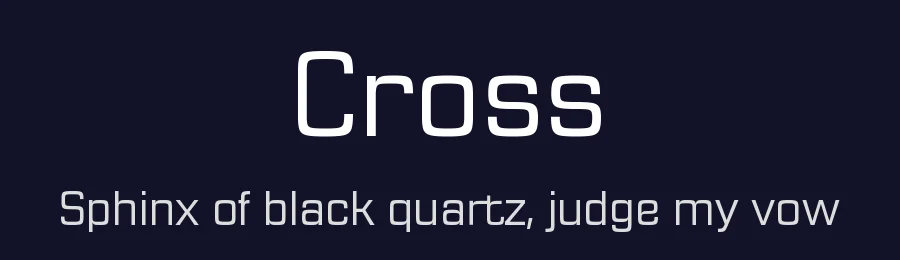 Cross — Sans Serif Font — thumbnail 2
