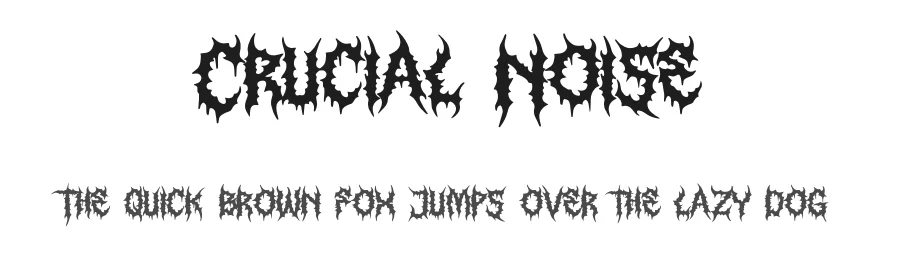 Crucial Noise by Rony Rizki Jaya — Display Font