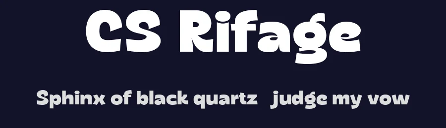 CS Rifage — Sans Serif Font — thumbnail 2