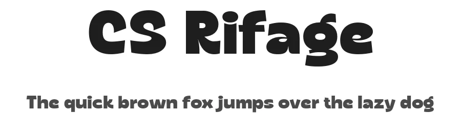 CS Rifage — Sans Serif Font
