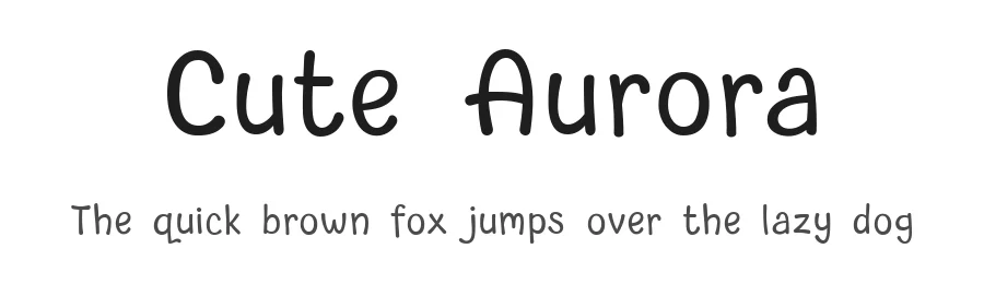 Cute Aurora — Script Handwritten Font