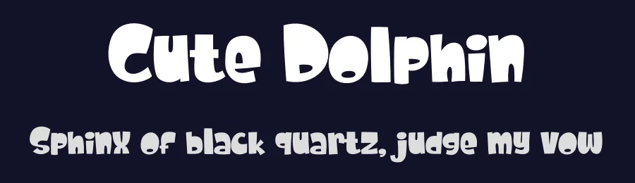 Cute Dolphin by Sahirul Puguh — Display Font — thumbnail 2