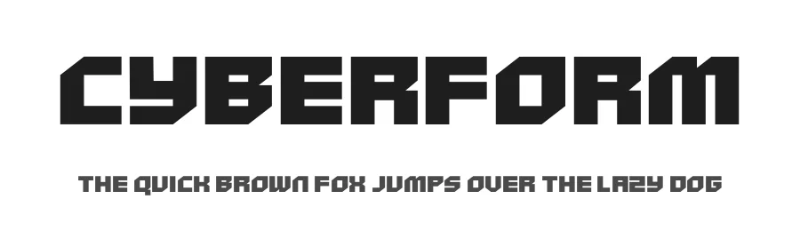 Cyberform by Muhammad Muammar, Furqan Sudirman — Display Font