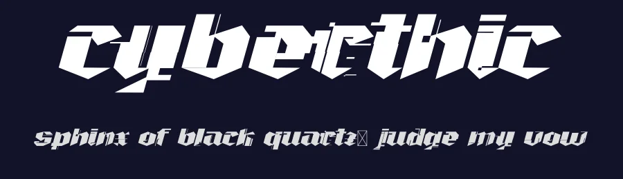 Cyberthic by Taufiqurrohman Nadri — Display Font — thumbnail 2