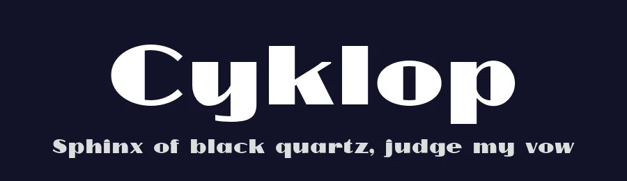 Cyklop — Sans Serif Font — thumbnail 2