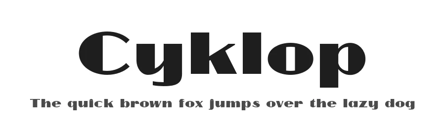 Cyklop — Sans Serif Font
