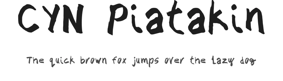 CYN Piatakin — Script Handwritten Font