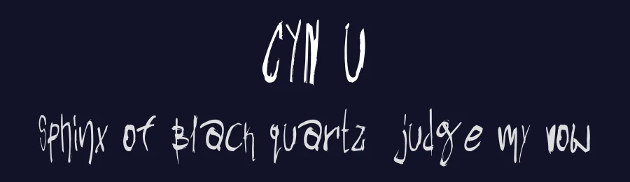 CYN U by ptrs_0 — Script Handwritten Font — thumbnail 2
