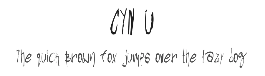 CYN U by ptrs_0 — Script Handwritten Font