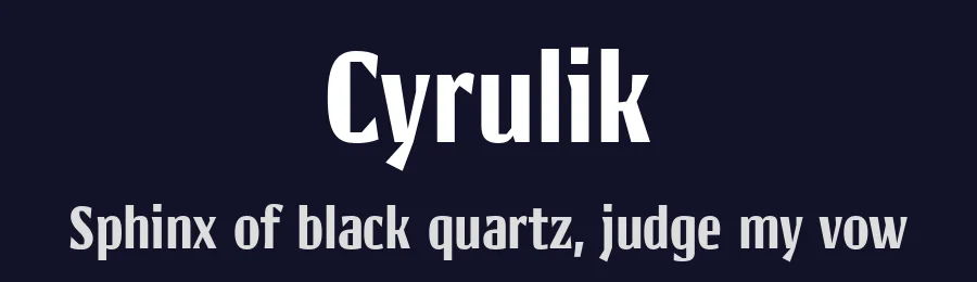 Cyrulik by Maciej Połczyński — Sans Serif Font — thumbnail 2