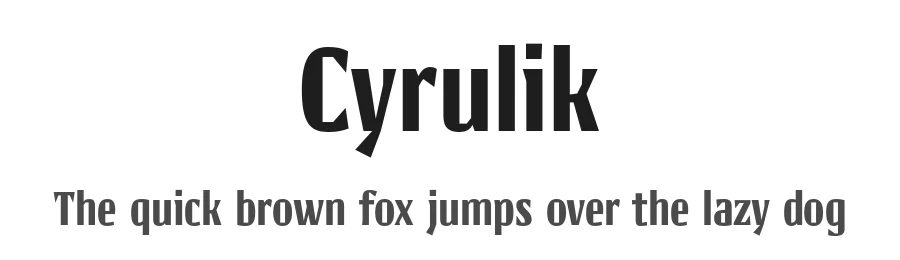 Cyrulik by Maciej Połczyński — Sans Serif Font