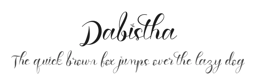 Dabistha by Yoga Letter 2020 (Isroni Yoga Prasetya) — Script Handwritten Font