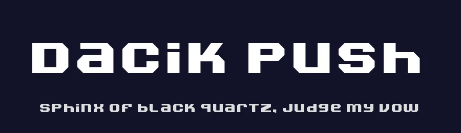 Dacik Push by Maxim Raikov — Display Font — thumbnail 2