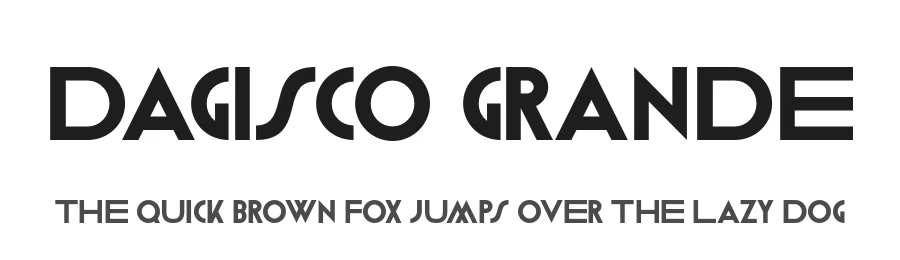 Dagisco Grande by Dida Ahluddin — Display Font