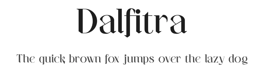 Dalfitra — Serif Font