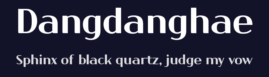 Dangdanghae by Cafe24 thkim, hmlim, mnelim, nhlee, sslee, sskim, smlim, yjkim, sdjeong, hskwak & 4IRTF — Sans Serif Font — thumbnail 2