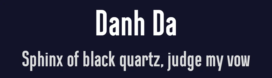 Danh Da by Giang Nguyen — Sans Serif Font — thumbnail 2