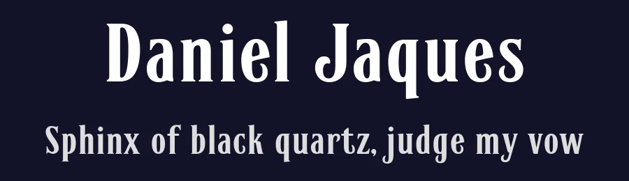 Daniel Jaques by Paul James Miller — Sans Serif Font — thumbnail 2