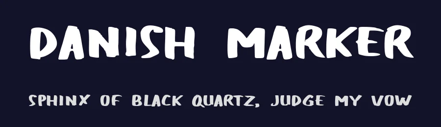 Danish Marker by Joe Letter — Script Handwritten Font — thumbnail 2