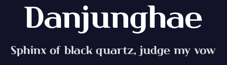 Danjunghae by Cafe24 thkim, hmlim, mnelim, nhlee, sslee, sskim, smlim, yjkim, sdjeong, hskwak & 4IRTF — Serif Font — thumbnail 2
