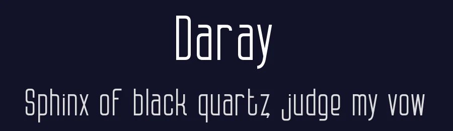 Daray by Maxim Raikov — Sans Serif Font — thumbnail 2