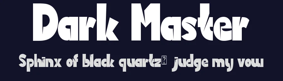 Dark Master by Yoga Letter 2025 (Isroni Yoga Prasetya) — Display Font — thumbnail 2
