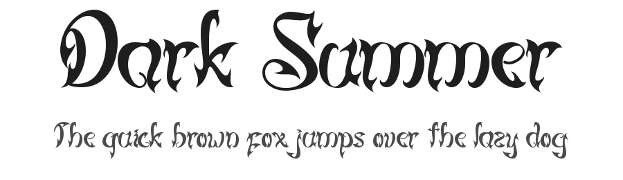 Dark Summer by Yoga Letter 2025 (Isroni Yoga Prasetya) — Display Font