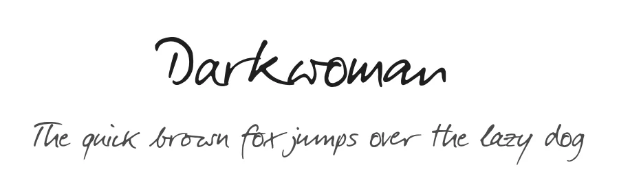Darkwoman by tudy1311 — Script Handwritten Font