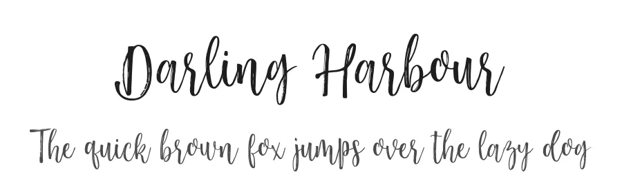 Darling Harbour by Area Type — Script Handwritten Font