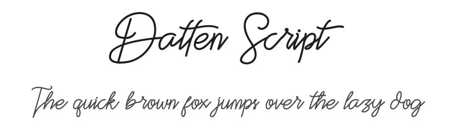 Datten Script by Greatbleast — Script Handwritten Font
