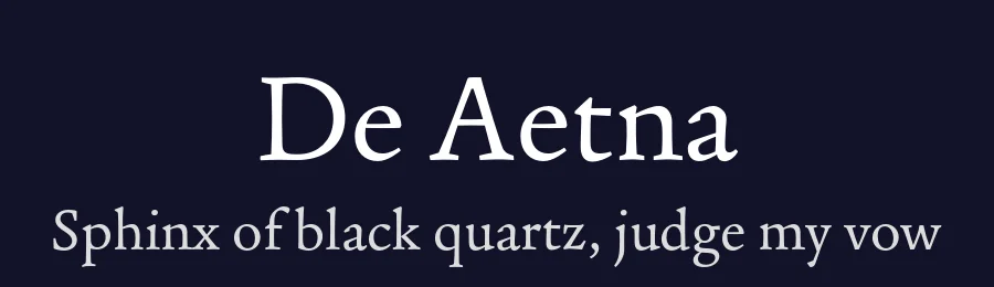 De Aetna — Serif Font — thumbnail 2