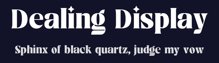 Dealing Display by Khaidir — Display Font — thumbnail 2