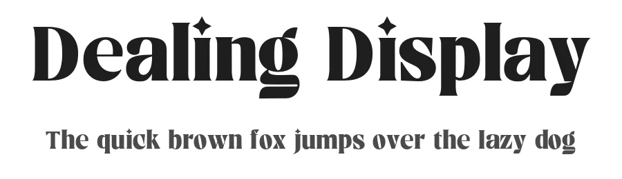 Dealing Display by Khaidir — Display Font