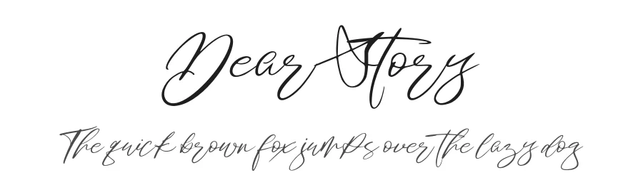 Dear Story by Stripes Studio — Script Handwritten Font