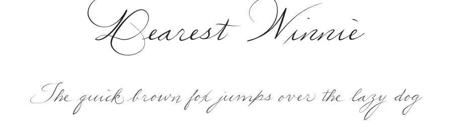 Dearest Winnie by Julia Holdnack — Script Handwritten Font