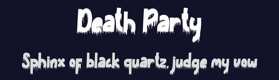 Death Party by Yoga Letter 2021 (Isroni Yoga Prasetya) — Display Font — thumbnail 2