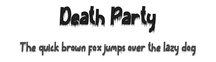 Death Party by Yoga Letter 2021 (Isroni Yoga Prasetya) — Display Font