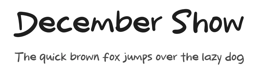 December Show by Khurasan — Script Handwritten Font