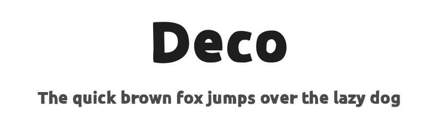 Deco by Cafe24 thkim, hmlim, mnelim, nhlee, sslee, sskim, smlim, yjkim, sdjeong, hskwak & 4IRTF — Display Font