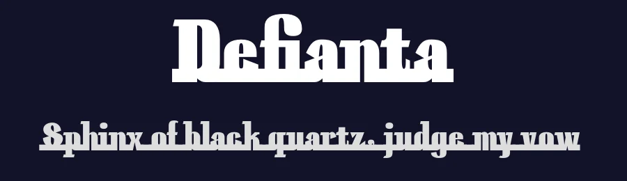 Defianta — Slab Serif Font — thumbnail 2
