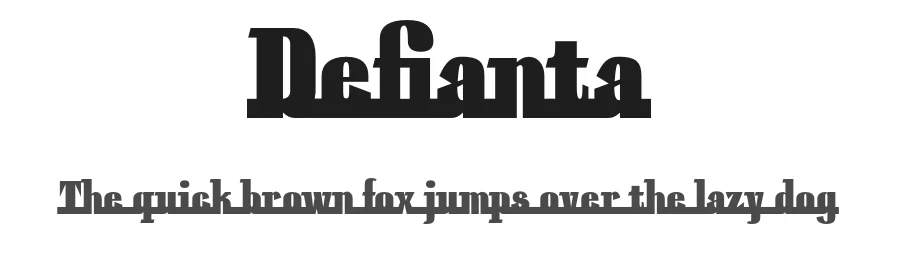 Defianta — Slab Serif Font