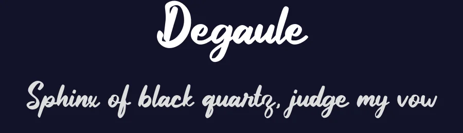 Degaule by Forberas — Script Handwritten Font — thumbnail 2