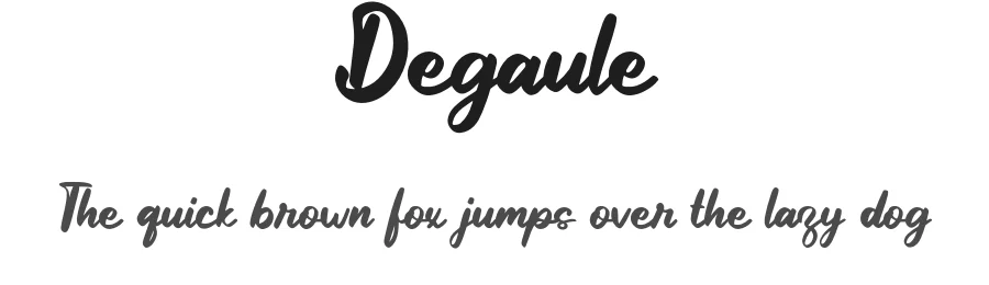 Degaule by Forberas — Script Handwritten Font