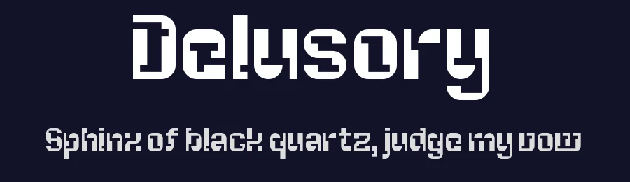 Delusory by frongile — Display Font — thumbnail 2