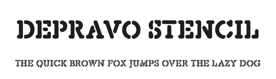 Depravo Stencil by Iordanis Passas — Slab Serif Font